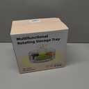 Compact Multifunc Chilled Serving Tray with Clear Rotating Lid,9 Inch Fruit Platter Tray for Parties and Small Cake Stand with Ice Storage Four Compartment Platter for Veggie Sushi Snacks Cupcakes