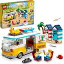 LEGO Creator 3 in 1 Beach Camper Van Building Kit, Transforms from a Campervan to Ice Cream Shop to Beach House, Great Gift for Surfer Boys and Girls, Pretend Play Beach Life, 31138