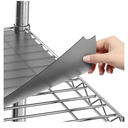 Sterling Shelf Liners for Wire Shelf System - Set of 4-14 x 36 inch - Plastic Wire Shelving Shelf Mats - Grey
