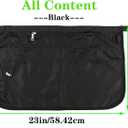 Server Apron, Waitress Aprons with Buckle, Waist Apron with 7 Pockets (Black)