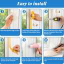 U0U Window Insulation Kit,47in x 63in Indoor Plastic Window Insulation Kit with Double Sided Tape,Window Plastic Transparent Film for Winter Keep Cold Out (1pcs 47*63in)