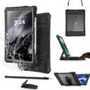 IP68 Waterproof Case for iPad Air 11 inch M2 2025 2024 with Pencil Holder,Foldable Kickstand,Shock Dust Snow Proof, Full-Sealing Watertight Cover for ipad air 5th 4th