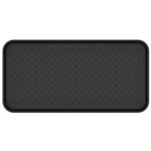 Ottomanson 15" x 30" Multi-Purpose Boot Tray Waterproof Shoe & Pet Feeding Spill Tray, Litter Box & Pee Pad Holder, Painting & Planting Mat, 1.2" Raised Edge Floor Protection