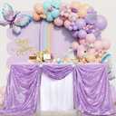 B-COOL Rectangle Sequin Tablecloth Lilac Sparkle Tablecloth Glitz Tablecloth Sequin Table Cloth for Romantic Birthday Party Event Lavender 90x132 inches
