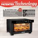 Gourmia Toaster Oven Digital Air Fryer - Convection Mode with 4 Slice Capacity, 3 Rack Positions, 12 Presets, Toast, Bagel, Bake, Roast, Broil, Dehydrate, Popcorn, Fits 9" Pizza, Black, Large