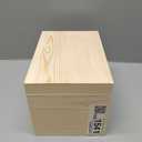 10x7x7-Inch Unfinished Wooden Box with Hinged Lid & Front Clasp for DIY Art Project Crafts Woodcraft Keepsake - Easy to Stain Paint Wood Burning