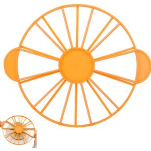 Round Cake Portion Marker 10/12 Piece Cake Portion Marker Cake Divider Cutter Cake Slicer Cutter with Handle for Pastry Baking Uniform Slicing (Orange)