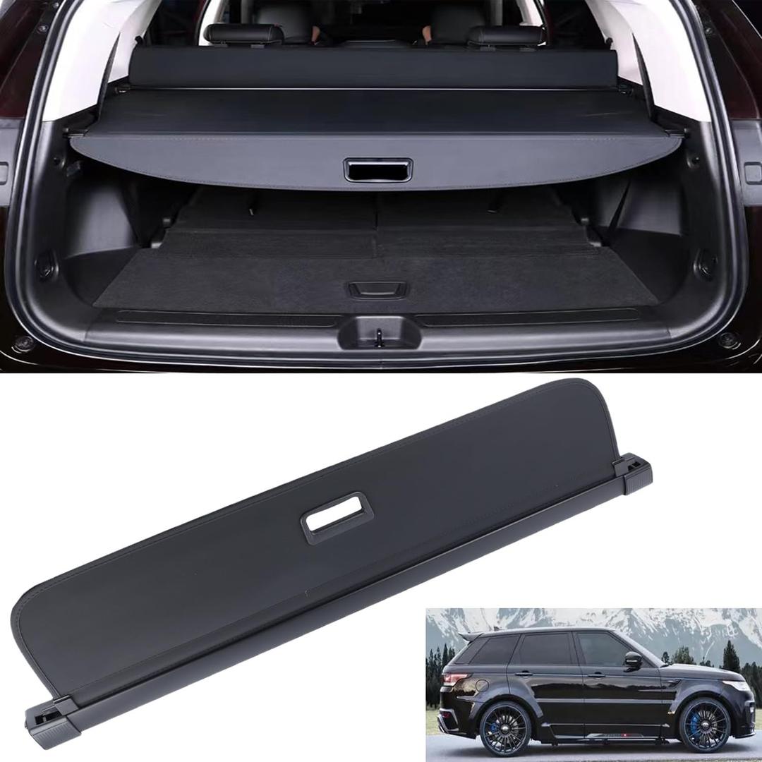 MUCO New Cargo Cover for 14 15 16 17 18 19 20 21 22 R-ange Rover Sport Cargo Cover Retractable Black Rear Trunk Shade Luggage Security Cover-Retractable Trunk Cover