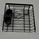 Space-Saving 3-Piece Dish Drainer Rack Set with Cutlery Holder - Maximize Countertop Space, Black