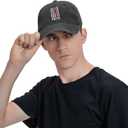 Walk with Jesus Embroidered Baseball Cap Vintage Adjustable Washed Cotton Christian Hat for Men Women,Black (Black)