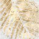 Fine Art Canvas Tropical Gold Canvas Wall Decor by Artist Belle Maison for Living Room, Bedroom, Bathroom, Kitchen, Office, Bar, Dining & Guest Room - Ready to Hang - 24 in x 32 in