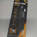 Stocking Stuffers for Men Adults, Gifts for Men 9 in 1 Multitool Pen, Mens Christmas Gifts for Dad, Boyfriend, Grandpa, Husband, Birthday Gifts for Men Who Have Everything, Birthday Gifts for Men (Black)
