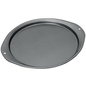 RavisingRidge Pizza Pan - 14 Inch Nonstick Pizza Pan for Oven with Widen Handles for Cooking, Baking, and Grilling - Durable, Even Heating, Long-Lasting Kitchen Cookware (1, Black)