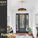 Large Pendant Light 20in Black and Gold Dome Pendant Lights 3 Light Socket Pendant Light Fixture with Adjustable Pendant Lighting for Kitchen Island Dining Room Kitchen Sink, E12