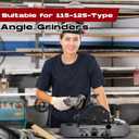 45 Degree Tile Chamfering Tool Kit Include a 45 Degree Angle Cutting Tool with Handle and Dust Removal Pipe, 3 Diamond Blades and a Pair of Work Gloves for 115 to 125mm Angle Grinders