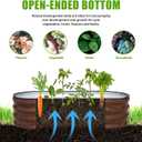 SnugNiture Galvanized Raised Garden Bed Outdoor, 2 Pcs 4x2x1ft Oval Metal Planter Box for Planting Plants Vegetables, Brown