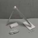 White crown LED Desk Lamp Dimmable Table Lamp Reading Lamp with USB Charging Port, 5 Lighting Modes, Sensitive Control, 30/60 Minutes Timer (White, First-Generation)