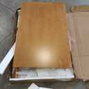 Jen 47 Inch Dining Table, Solid Wood Kitchen Desk, Easy Assembly, Natural Brown