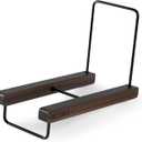 Victrola The Stand  Tabletop Vinyl Record Holder & Organizer - Holds 25+ Records, Smart Black Metal Accents, Easy No-Tool Assembly, Stylish Display for LPs (Espresso)