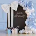 White Bows Birthday Decorations, 30''18'' Large Bows for Party Decorations Wedding Backdrop Coquette Decorations, Big Bows for Wall Decor Baby Shower Backdrop Room Decorations Christmas Tree Bows