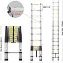 Telescoping Extension Ladder 15.5FT, Aluminum Telescopic Ladders with Carry Bag for Outdoor Indoor Use