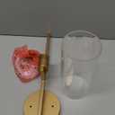 LALUZ Wall Sconce, Gold Bathroom Light Fixtures, Gold Vanity Light with Seedy Glass Shade for Bathroom, Hallway (17 H x 5 W)