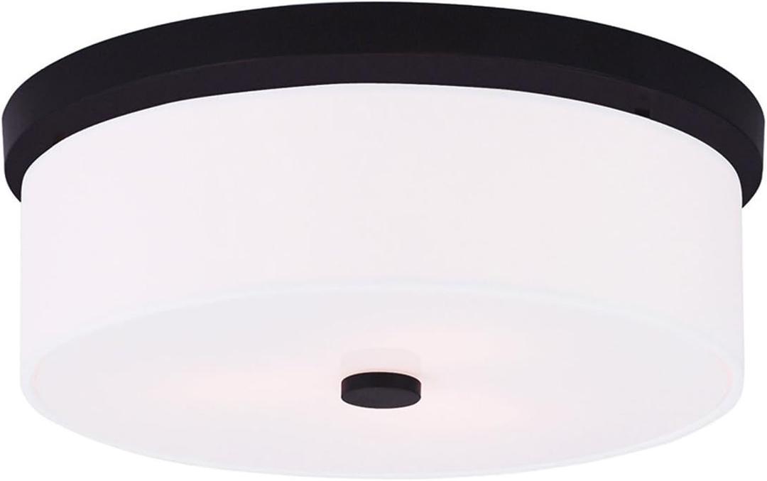 Livex Lighting 50864-07 Meridian 3-Light Ceiling Mount, Bronze