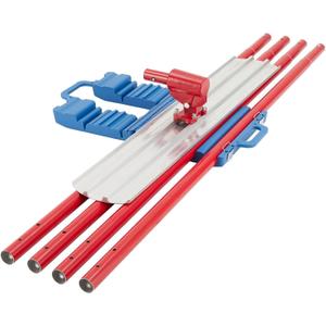 Bull Float Magnesium Concrete Float, 36 x 8" Round End Concrete Float Tool Cement Tool, Concrete Kit Bull Float with 4 Float Handle Bracket Concrete Tools FinishingRED