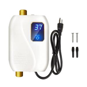 Tankless Water Heater Electric 110V, 3000W Instant Water Heater Under Sink, On Demand Hot Water Heater Electric with Digital Display, Electric Mini Water Heater for Kitchen Bathroom Washin