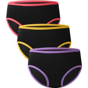 BAMBOO COOL Teens Girls Period Underwear Wider Lining Instant Absorption Menstrual Leakproof Briefs Soft Breathable Panties (XXXL)