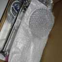 Shower Head,10'' Rain Shower Head with 11'' Angle Adjustable Extension Arm and Handheld Spray Combo/Flow Regulator/Shower System/Angle Adjustable/5Ft Hose, Height (Chrome, 8 Inch)