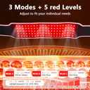 Red Light Therapy Belt with 105 Advanced 3-in-1 LEDs - Portable 660nm & 850nm for Back/Abdomen, Waist Wrap with Rhythm Mode y Timer& Body - Red Light Therapy Waist Adjustable Heat