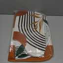 Boho Mid Century Shower Curtain Set with Toilet Lid Cover and Non-Slip Rugs, Abstract Geometric 4 Pcs Modern Minimalist Shower Curtain for Bathroom Set with 12 Hooks