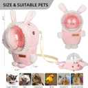 Sugar Glider Bonding Pouch Bonding Pouch Carry for Rat Syrian Hamster Hedgehog Small Pocket Pets, Gerbil Travel Bag Cute Bunny-Shaped Outing Bag with Large Transparent WindowPink