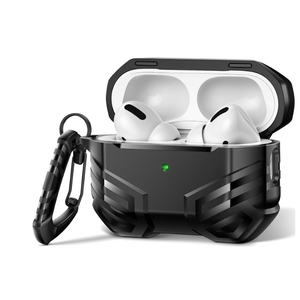 AirPods Pro 2 Case with Lock, Compatible with AirPod 2nd Gen Cover, Military Grade Hard Shell for iPods Pro2, Bright Black
