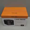 Black Toaster 2 Slice, Extra Wide Slot Toaster for Bagels, Bread, Waffles, 7 Shade Settings, 4 Main Functions, Removable Crumb Tray, 900 Watts Toasters, Black Stainless Steel