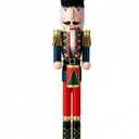 Glitzhome 36"H Wooden Christmas Drummer Nutcracker