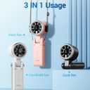 Diveblues Portable Handheld Turbo Fan | 3 IN 1 Hand/Neck/Desk Fan, Up to 12 Working Hours, 5 Gear Wind, Battery Operated, Travel, Working, Outdoor Activities