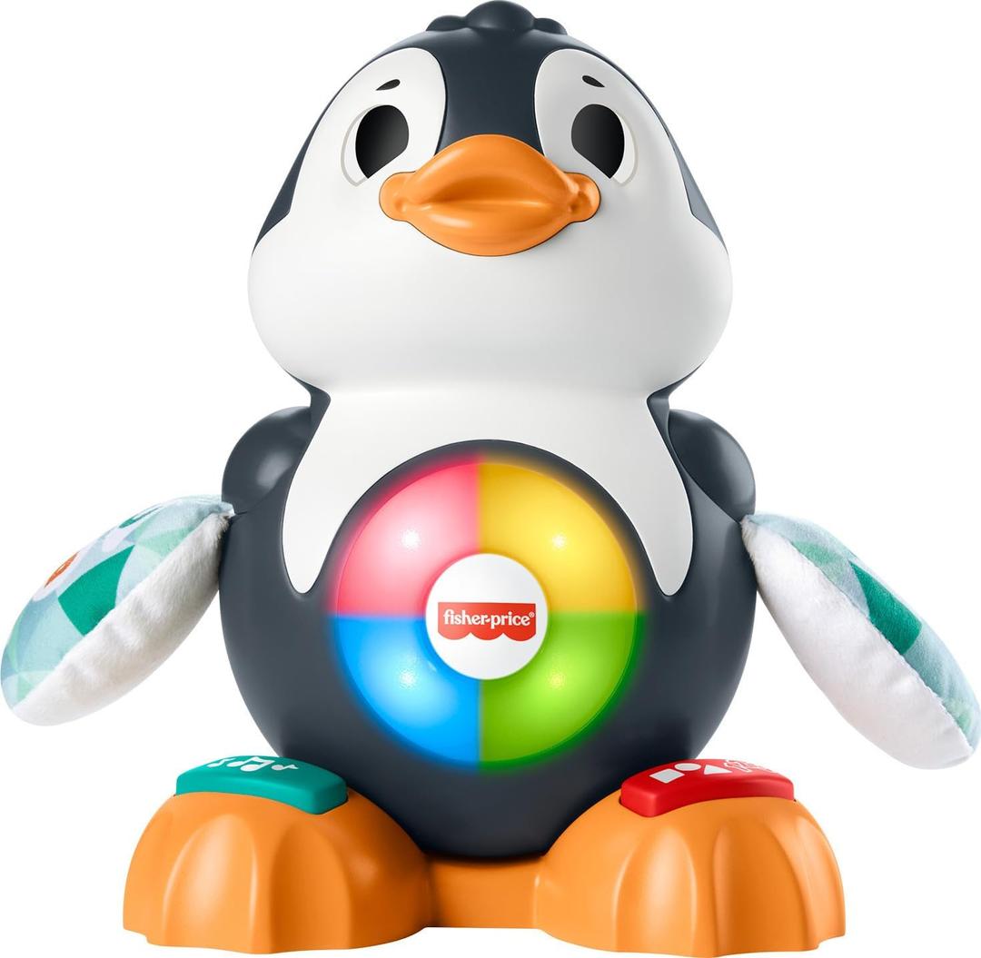 Fisher-Price Linkimals Cool Beats Penguin, musical infant toy with lights, motions, and educational songs for infants and toddlers