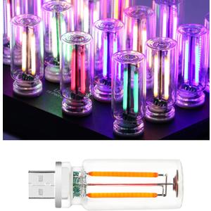 USB Retro Car Lamp, Touch-Control Portable LED Car Ambient Light, USB Powered Night Lights, Suitable for Bedroom, Camping, Holiday Decorations. (Red Light)