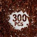 300 Piece Brown Bricks Bulk Assortment Pack - 12 Size Brown Brick Accessories for Building, Compatible with Lego Parts and Pieces