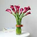 12 Piece 26" Purple Calla Lily Artificial Flowers, Real Touch Long Stem Faux Calla Lillies for Tall Vases, Indoor Wedding Office Home Decor