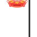 FEED GARDEN 76'' Bird Feeder Pole, Heavy Duty Shepherds Hooks for Outdoor with 7-Prong Base, Adjustable Shepherds Hook for Hummingbird Feeder, Lanterns, Plants, Wedding Decor (1 Pack)