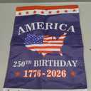 America Birthday Garden Flag 12x18 Inch Double Sided 1776 2026 Anniversary Patriot Garden Flags for Street Lawn Parties Event Decoration