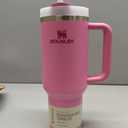 STANLEY Quencher H2.0 Tumbler with Handle and Straw 40 oz | Flowstate 3-Position Lid | Cup Holder Compatible for Travel | Insulated Stainless Steel Cup | BPA-Free | Peony