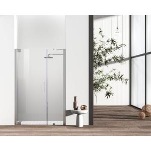 Semi-frameless Hinged Shower Door 48 x 72 Matte Black
