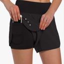 Ksmien Women's 2 in 1 Running Shorts - Lightweight Athletic Workout Gym Yoga Shorts Liner with Phone Pockets, size M