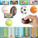 JOYIN 30 Pack Kids Valentines Day Gift Cards with Gift Mini Sports Ball Figure Stress Balls Squishy Toy Foam Balls for Classroom Exchange Prizes, Stress Relief / Anxiety Relief, Valentine Party Favor