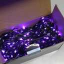 LED Spider Web Lights for Halloween Decorations Outdoor - 616 LEDs, 8 Lighting Modes, 16.4 Ft Light Up Giant Spider Webs (Purple)