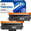 colorfly TN830XL Toner Compatible Replacement for Btother TN830XL TN830 Toner Cartridges Use with HL-L2460DW DCP-L2640DW HL-L2400D HL-L2405W MFC-L2820DW HL-L2405W HL-L2400D 2465DW Printer (2 Black)